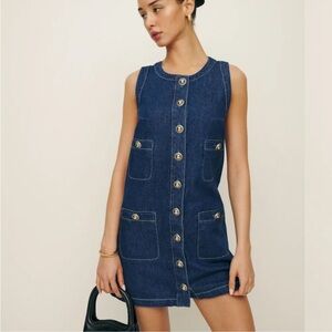 Reformation Blue Denim Mini Dress
